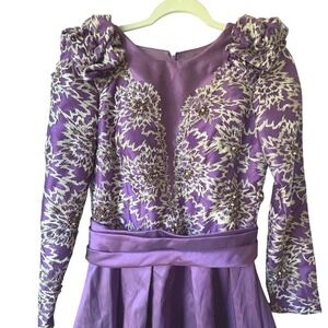 $799 KENZEL Maxi Gown Floral Lace Beaded Rhinestone Designer Dress SIZE 40; US 8